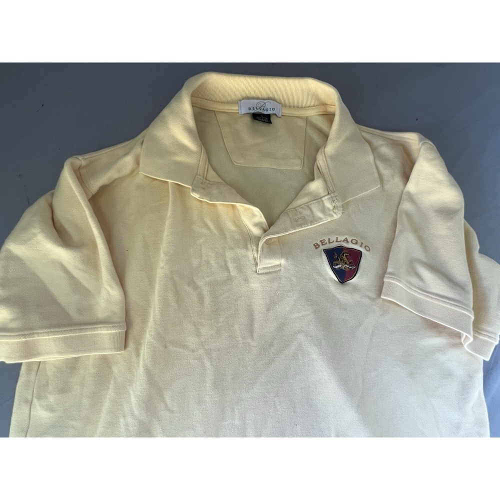 Bellagio Cotton Polo Shirt Yellow Mens size‎ Large